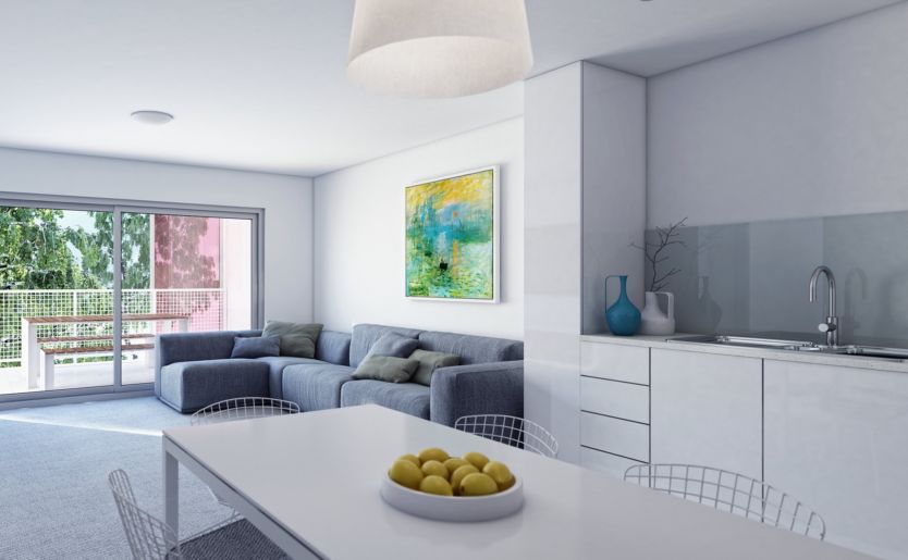 Internal kitchen and living of Sublime by Match studio apartment